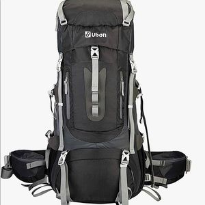 Black/Grey 60L Unisex Backpacking Pack